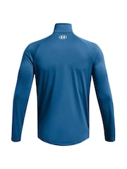 Under Armour Bright Blue Tech 2.0 1/2 Zip Top - Image 2 of 4