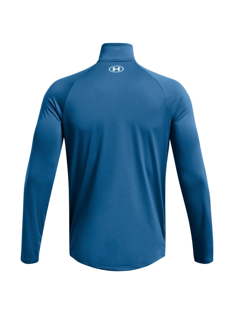 Under Armour Bright Blue Tech 2.0 1/2 Zip Top - Image 2 of 4