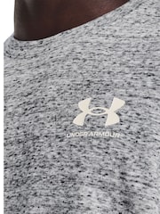 Under Armour Grey Rival Terry Crew Sweat Top - Image 4 of 4