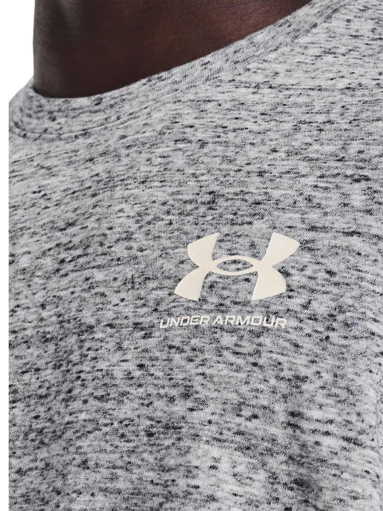Under Armour Grey Rival Terry Crew Sweat Top - Image 4 of 4 Under Armour Grey Rival Terry Crew Sweat Top - Image 4 of 4