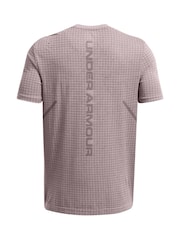 Under Armour Grey Vanish Seamless Grid Short Sleeve T-Shirt - Image 4 of 4