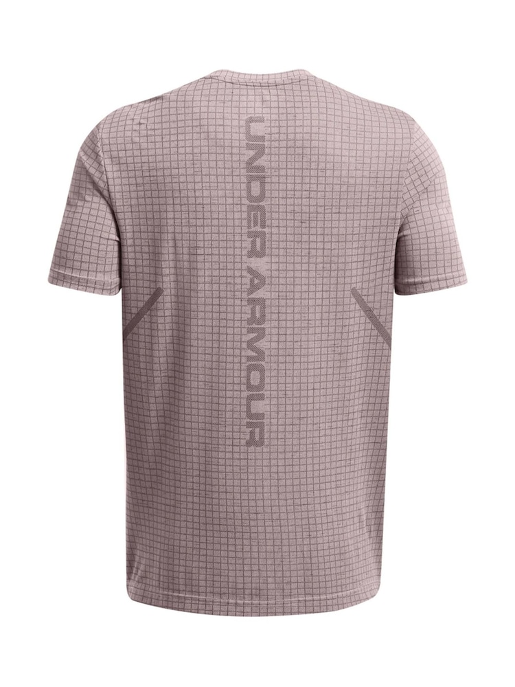 Under Armour Grey Vanish Seamless Grid Short Sleeve T-Shirt - Image 4 of 4