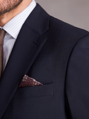 Navy Blue Regular Fit Signature Italian Fabric Suit Jacket - Image 4 of 10