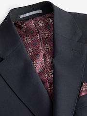 Navy Blue Regular Fit Signature Italian Fabric Suit Jacket - Image 7 of 10