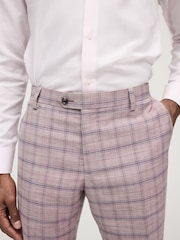 Pink Slim Slim Fit Trimmed Check Suit Trousers - Image 4 of 10