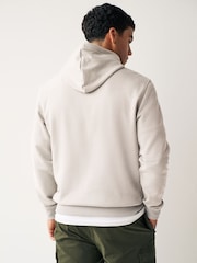 Ecru Oversized Jersey Cotton Rich Overhead Hoodie - Image 3 of 8