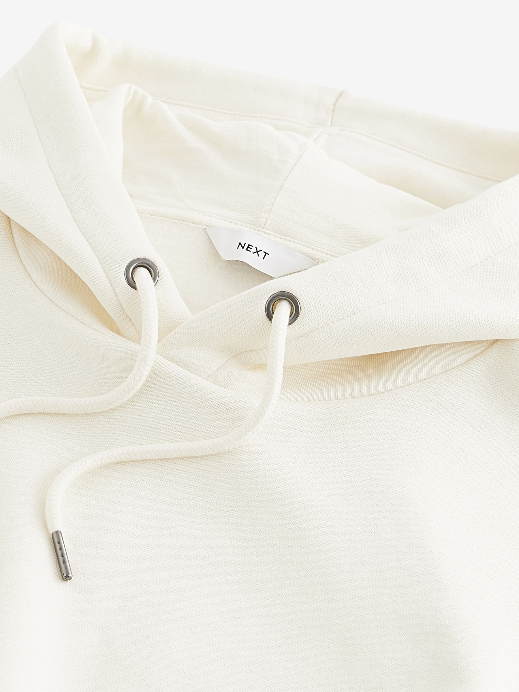 Buy Ecru Oversized Jersey Cotton Rich Overhead Hoodie from Next Luxembourg