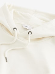 Ecru Oversized Jersey Cotton Rich Overhead Hoodie - Image 7 of 8