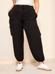 Curves Like These Black Cargo Pocket Jogger - Image 1 of 4