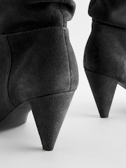 Black Forever Comfort® Slouch Pull-On Suede Boots - Image 3 of 5