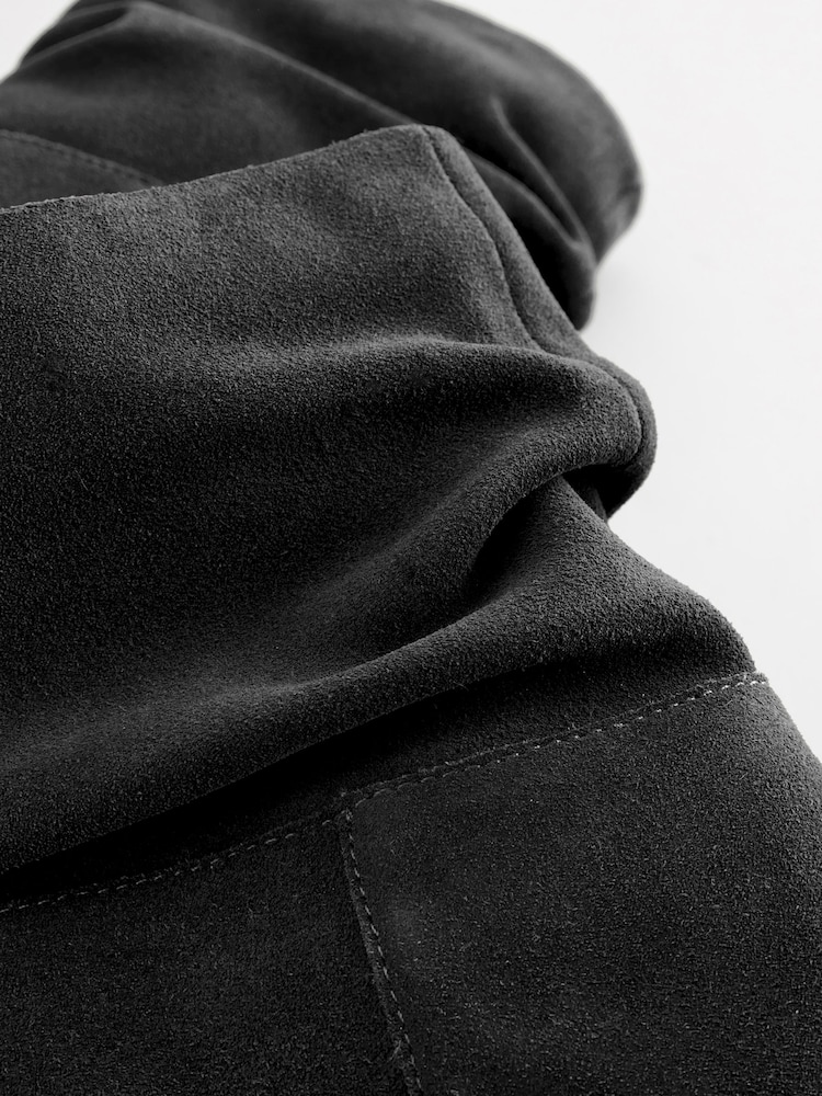 Black Forever Comfort® Slouch Pull-On Suede Boots - Image 5 of 5
