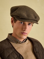 Joules Ashby Brown Flat Cap - Image 2 of 5