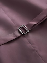 Blue Regular Fit Trimmed Check Suit Waistcoat - Image 7 of 8