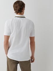 Balts - Lyle & Scott Tipped Track Polo T-krekls - Attēls 3 no 6