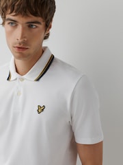 Balts - Lyle & Scott Tipped Track Polo T-krekls - Attēls 5 no 6