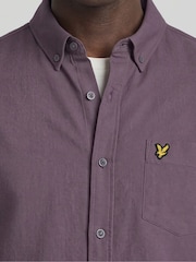 Lyle & Scott Purple Plain Oxford Shirt - Image 4 of 5