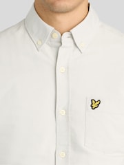 Lyle & Scott Grey Plain Oxford Shirt - Image 3 of 6