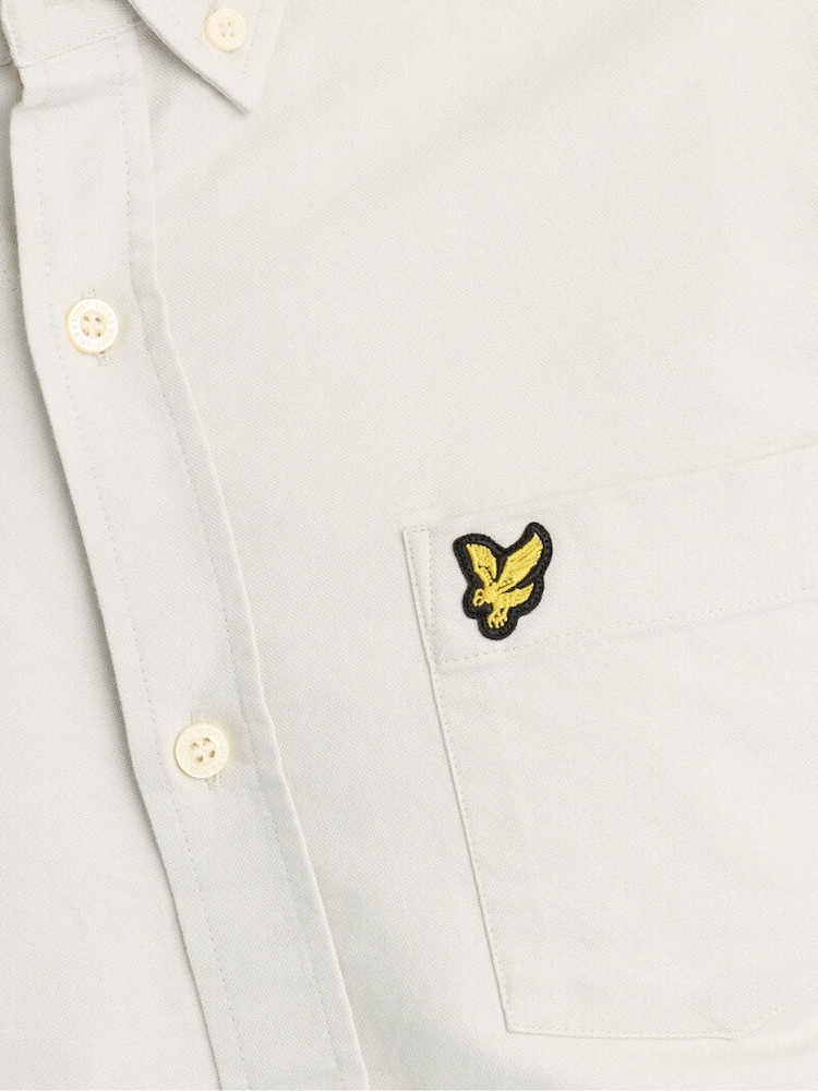 Lyle & Scott Grey Plain Oxford Shirt - Image 6 of 6 Lyle & Scott Grey Plain Oxford Shirt - Image 6 of 6