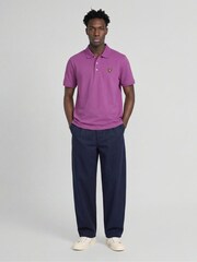 Tünd Çəhrayı - Lyle & Scott Klassik Polo Köynək - 5şəkildən 3 şəkil