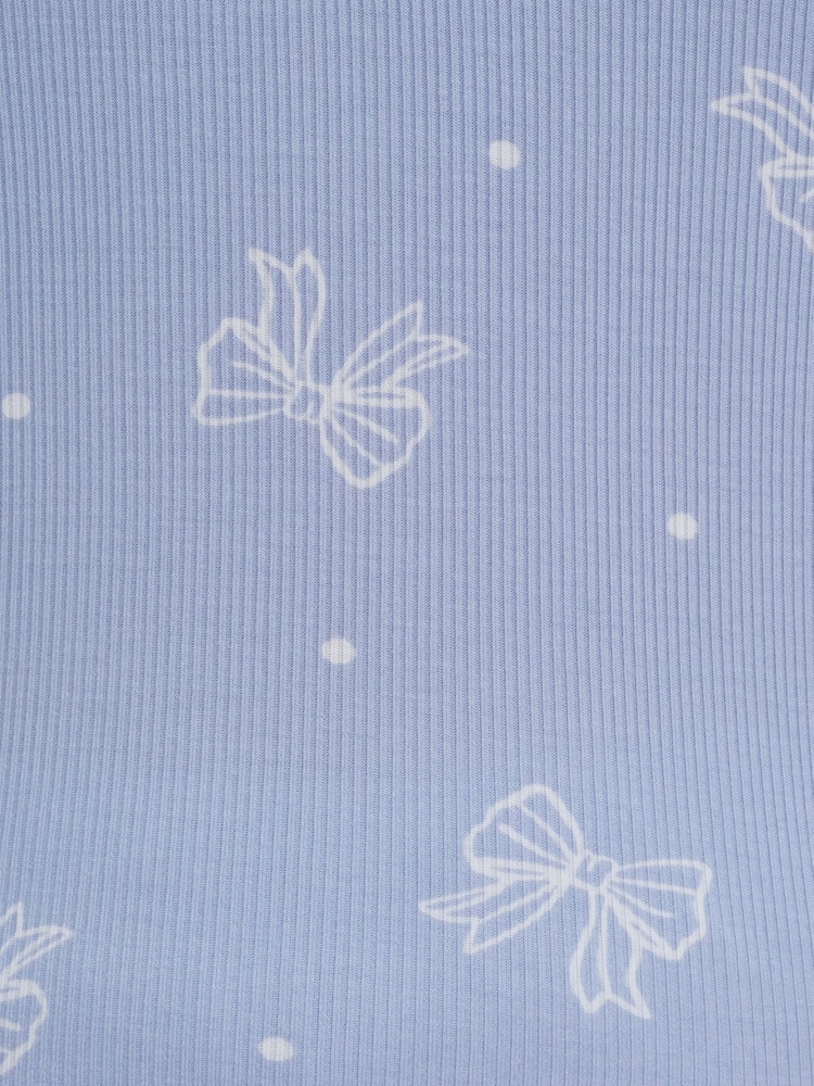Boux Avenue Blue Bow Ribbed Modal Short Pyjamas Set - Image 6 of 6 Boux Avenue Blue Bow Ribbed Modal Short Pyjamas Set - Image 6 of 6