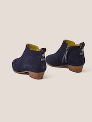White Stuff Blue Wide Fit Suede Ankle Boots - Image 3 of 4