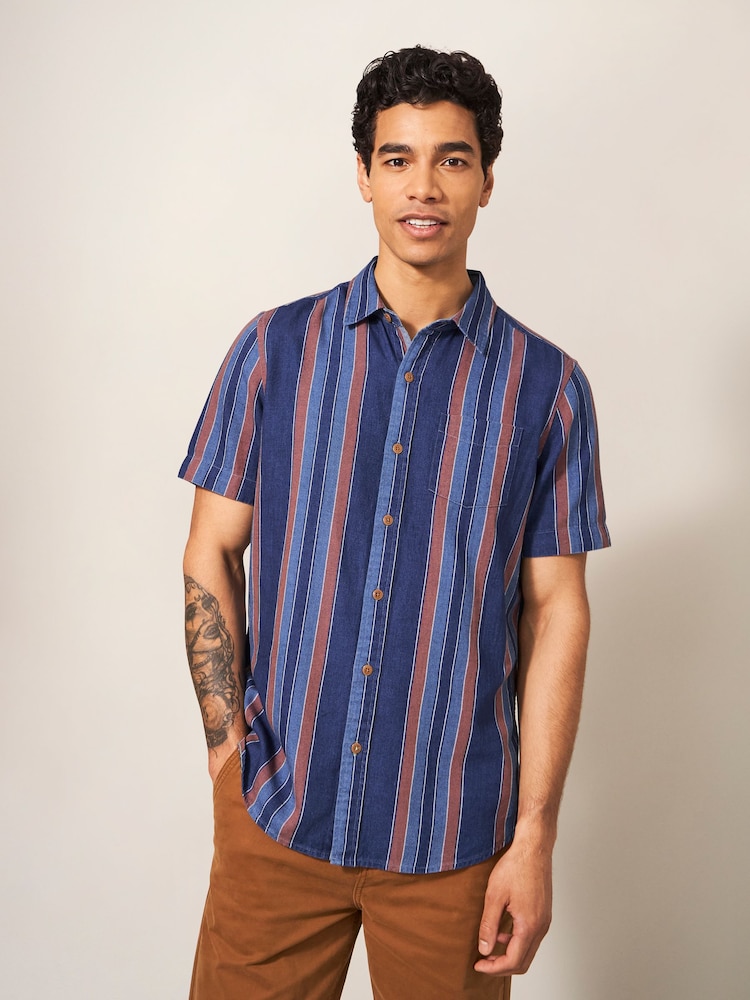 White Stuff Blue Striped Shirt - Image 1 of 6