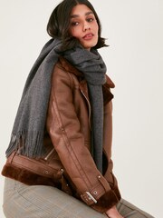 Accessorize Grey Holly Supersoft Blanket Scarf - Image 1 of 3