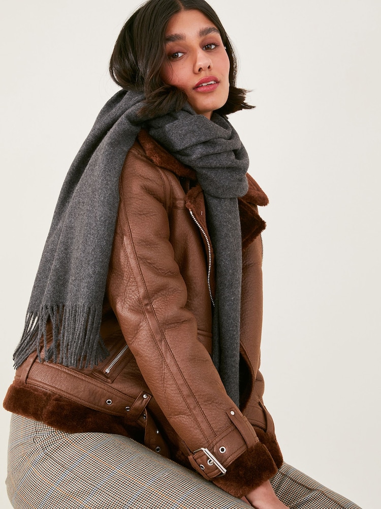 Accessorize Grey Holly Supersoft Blanket Scarf - Image 1 of 3