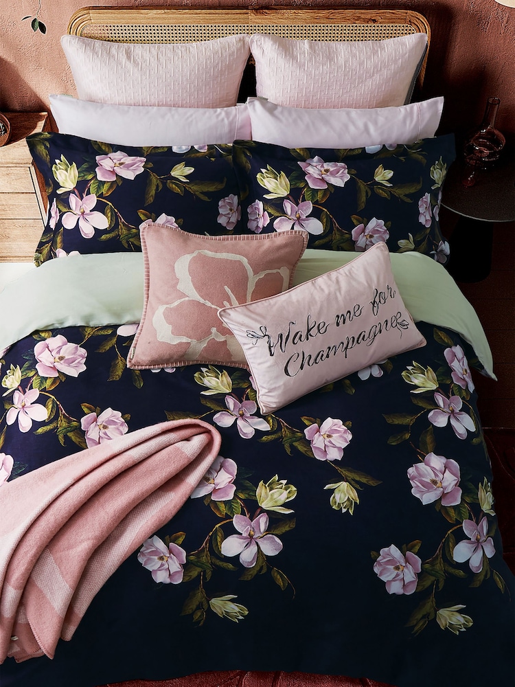 Ted Baker Blue 100% Cotton Opal Floral Duvet Cover and Pillowcase Set - Image 3 of 4