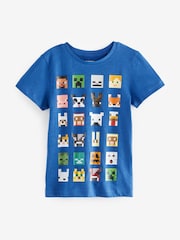 Character Blue 100% Cotton Minecraft T-Shirt - Image 1 of 3