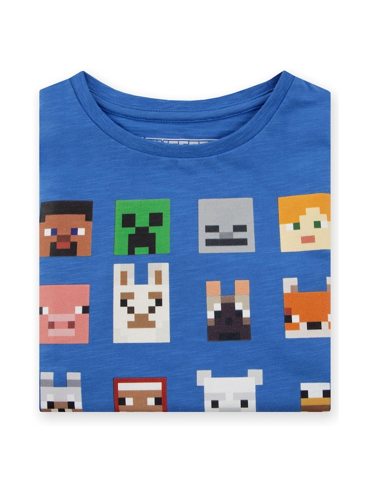 Character Blue 100% Cotton Minecraft T-Shirt - Image 10 of 10