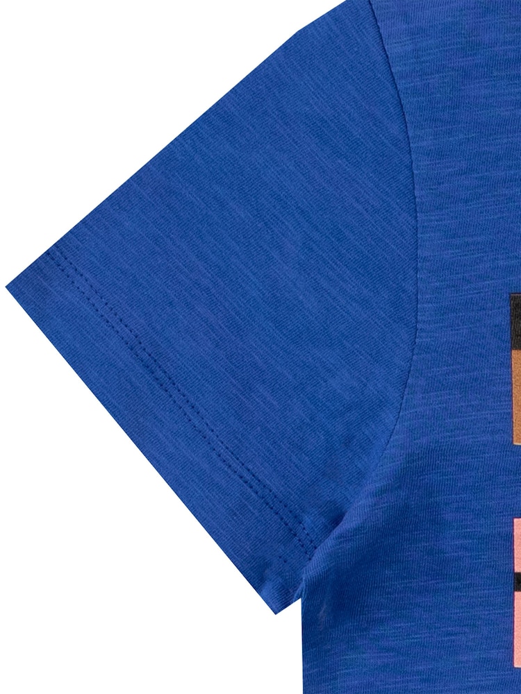 Character Blue 100% Cotton Minecraft T-Shirt - Image 2 of 3