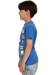 Character Blue 100% Cotton Minecraft T-Shirt - Image 4 of 10