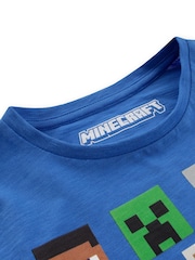 Character Blue 100% Cotton Minecraft T-Shirt - Image 9 of 10