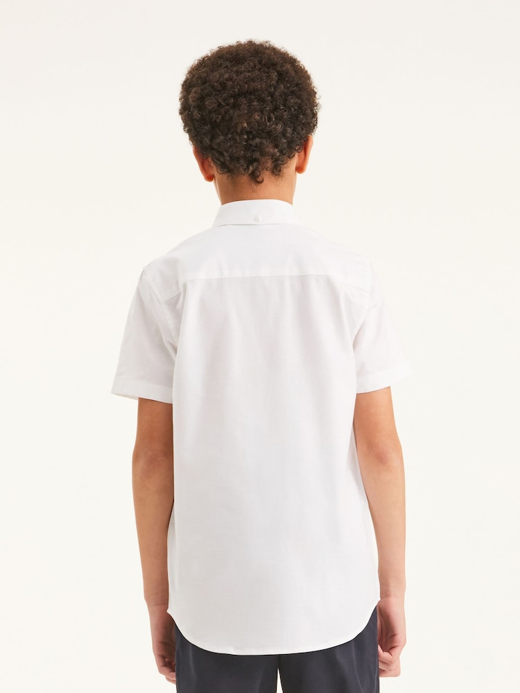Alb 1 - Mânecă scurtă Cotton Rich Oxford Shirt (3-16yrs) - Image 2 of 6