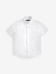 Alb 1 - Mânecă scurtă Cotton Rich Oxford Shirt (3-16yrs) - Image 4 of 6