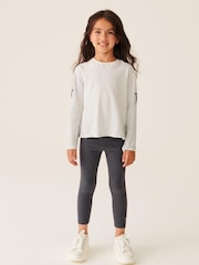 Mint Velvet Dark Grey Charcoal Rib Leggings - Image 1 of 13