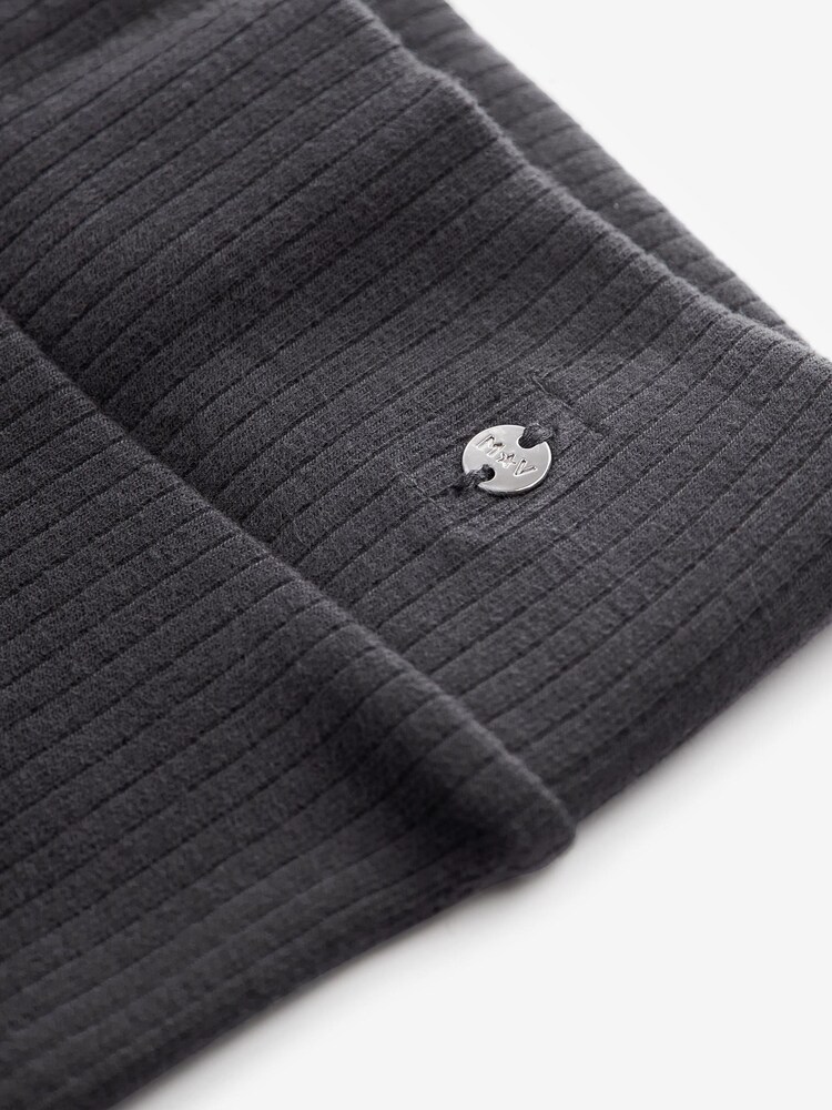 Mint Velvet Dark Grey Charcoal Rib Leggings - Image 13 of 13