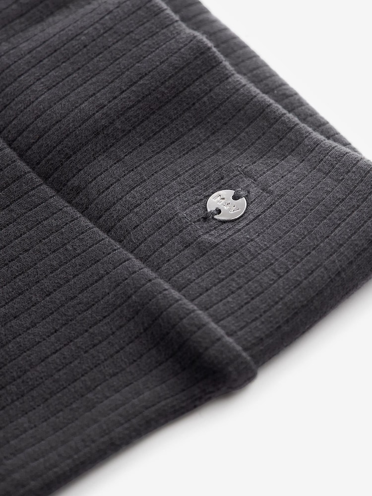 Mint Velvet Dark Grey Charcoal Rib Leggings - Image 13 of 13 Mint Velvet Dark Grey Charcoal Rib Leggings - Image 13 of 13