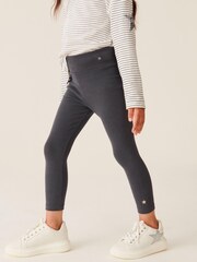 Mint Velvet Dark Grey Charcoal Rib Leggings - Image 6 of 13