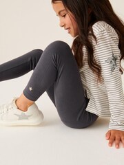 Mint Velvet Dark Grey Charcoal Rib Leggings - Image 7 of 13