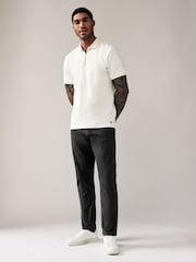 Black Slim Fit Soft Touch 5 Pocket Jean Style Trousers - Image 2 of 9