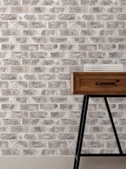 Urban Walls Grey Warehouse Brick Wallpaper - Image 1 of 4