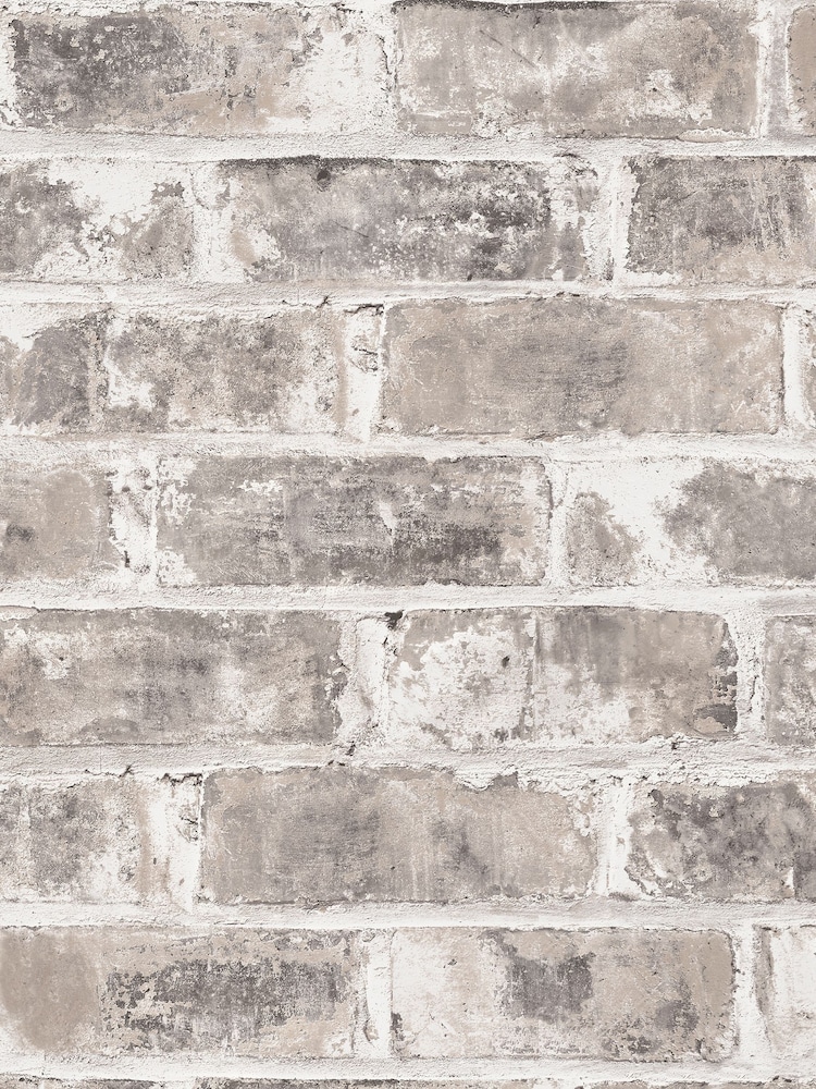 Urban Walls Grey Warehouse Brick Wallpaper - Image 4 of 4 Urban Walls Grey Warehouse Brick Wallpaper - Image 4 of 4