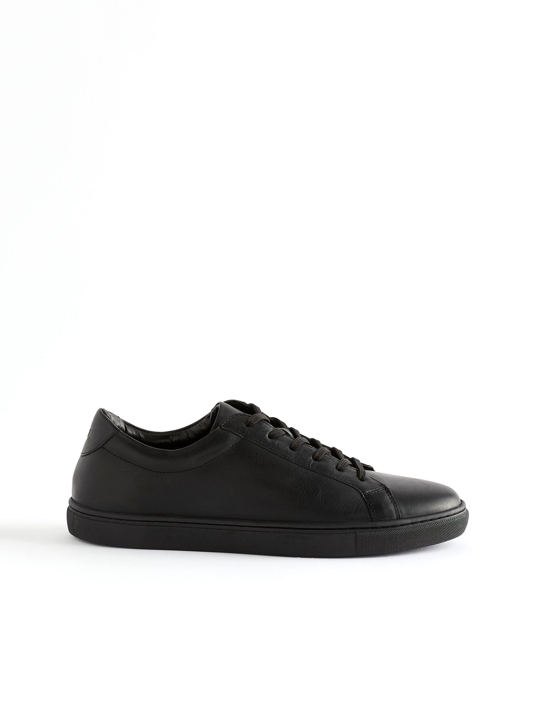 Buy Black Leather Trainers from Next Germany