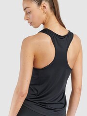 Elle Sport Burn Out Fabric Twist Front Black Top + Vest Set - Image 3 of 5