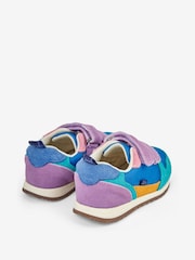 JoJo Maman Bébé Lilac Multi Riptape Trainers - Image 4 of 8