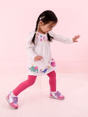 JoJo Maman Bébé Lilac Multi Riptape Trainers - Image 5 of 8