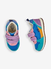 JoJo Maman Bébé Lilac Multi Riptape Trainers - Image 7 of 8