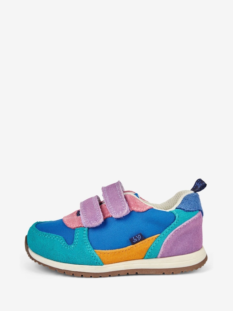 JoJo Maman Bébé Lilac Multi Riptape Trainers - Image 8 of 8